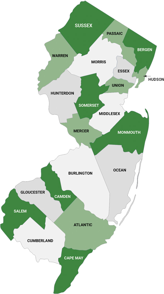 NJ county map